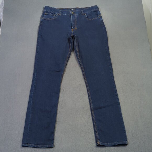 Origin Jeans Men's 36x36 Blue Delta 68 Flex Straight Stretch Denim Made In USA - Picture 1 of 14